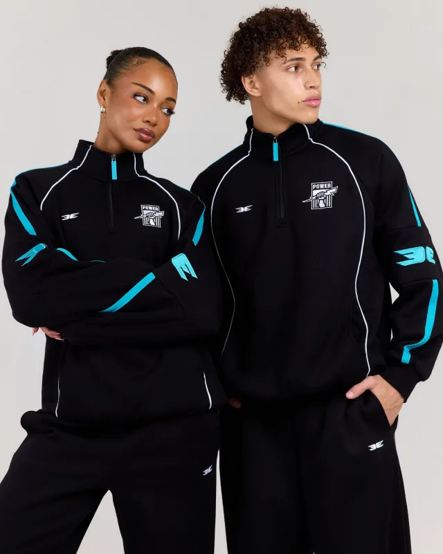 AFL x EE Retro 1/4 Zip - Port Adelaide made by Elite Eleven