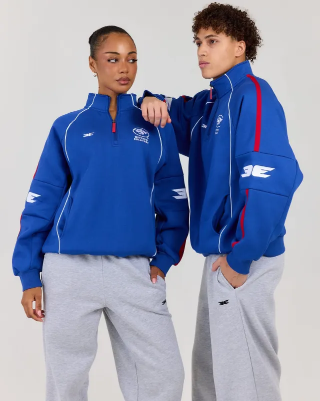 AFL x EE Retro 1/4 Zip - Western Bulldogs made by Elite Eleven