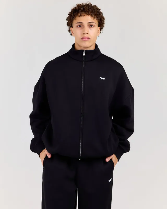 Classic Relaxed Zip Through - Black made by Elite Eleven