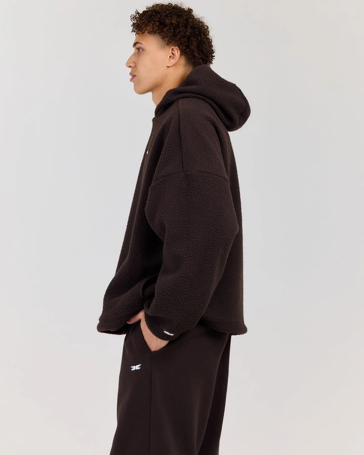 Men's Teddy Fleece Hoodie - Coffee Bean sold by Elite Eleven product image thumbnail 4