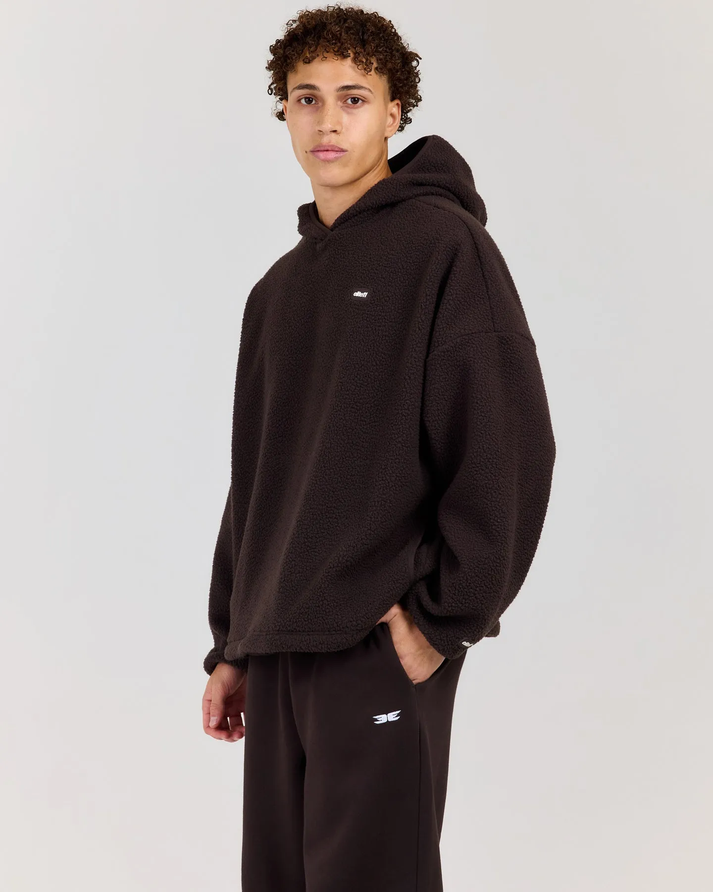 Men's Teddy Fleece Hoodie - Coffee Bean sold by Elite Eleven product image thumbnail 3