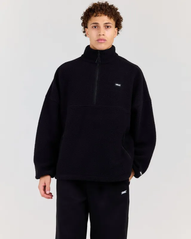 Men's Teddy Fleece 1/4 Zip - Black made by Elite Eleven