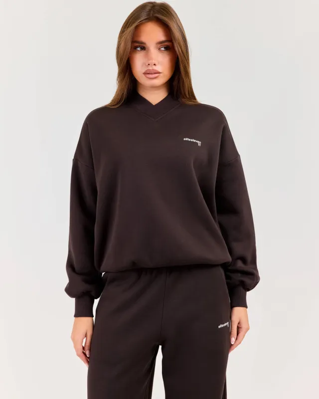 Cloudweave Relaxed V Neck - Coffee Bean made by Elite Eleven
