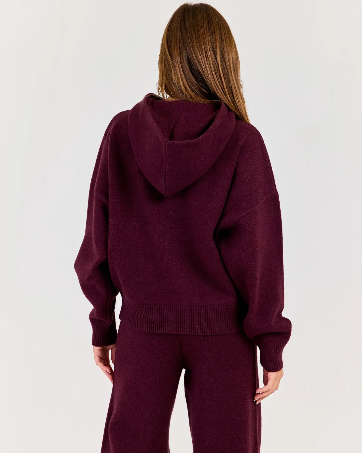Winter Knit Hoodie - Plum sold by Elite Eleven product image thumbnail 2
