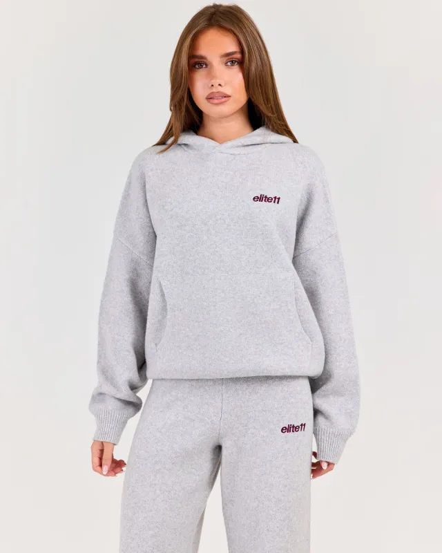 Winter Knit Hoodie - Grey Marle made by Elite Eleven