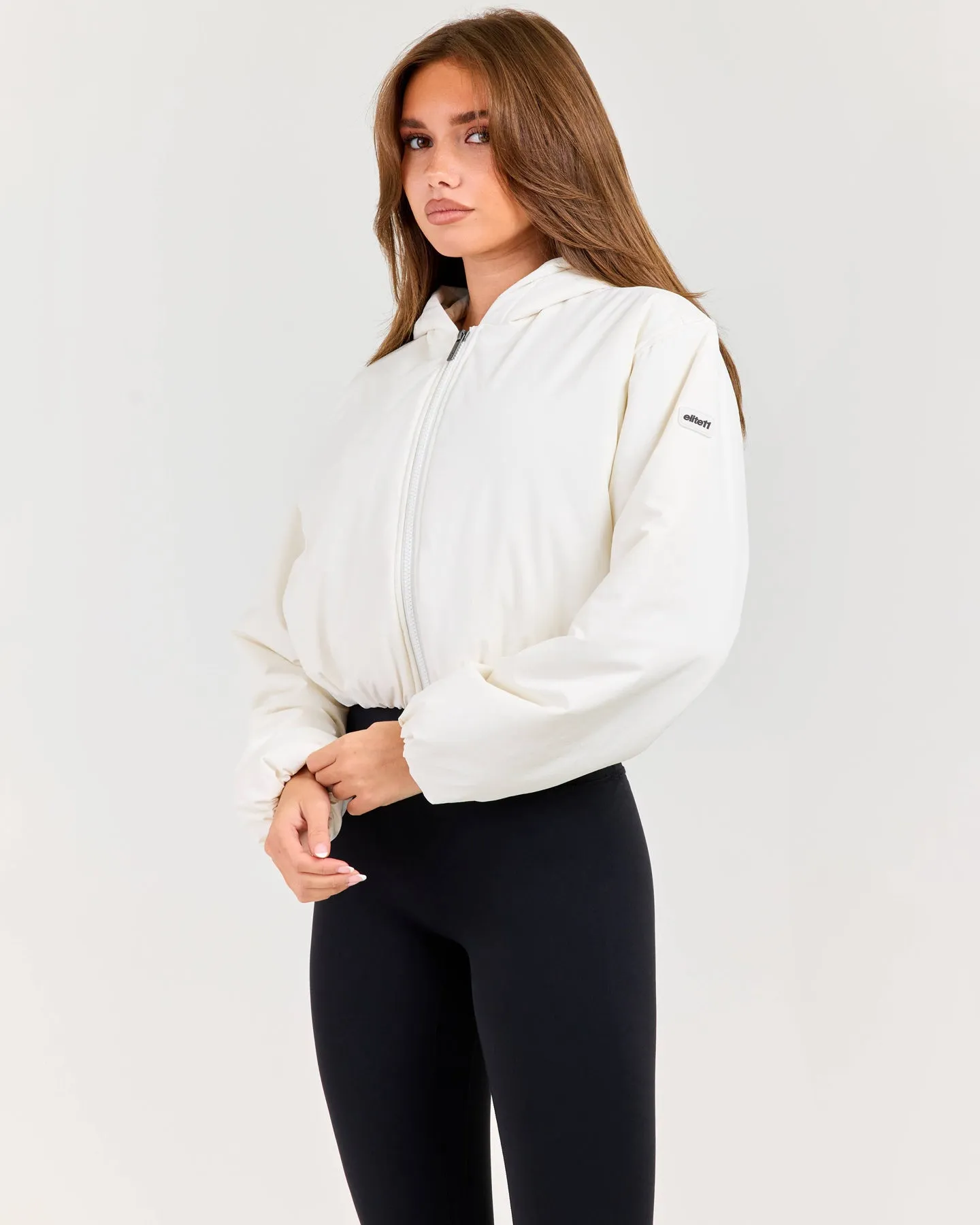 Float Cropped Hooded Jacket - Bone sold by Elite Eleven product image thumbnail 3