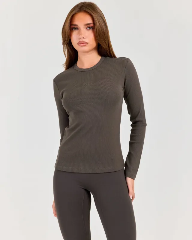 Ribbed Long Sleeve - Dark Olive made by Elite Eleven