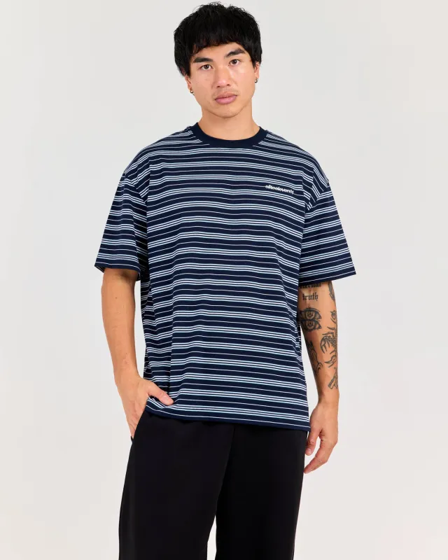 Men's Oversized Stripe Tee - Blue made by Elite Eleven
