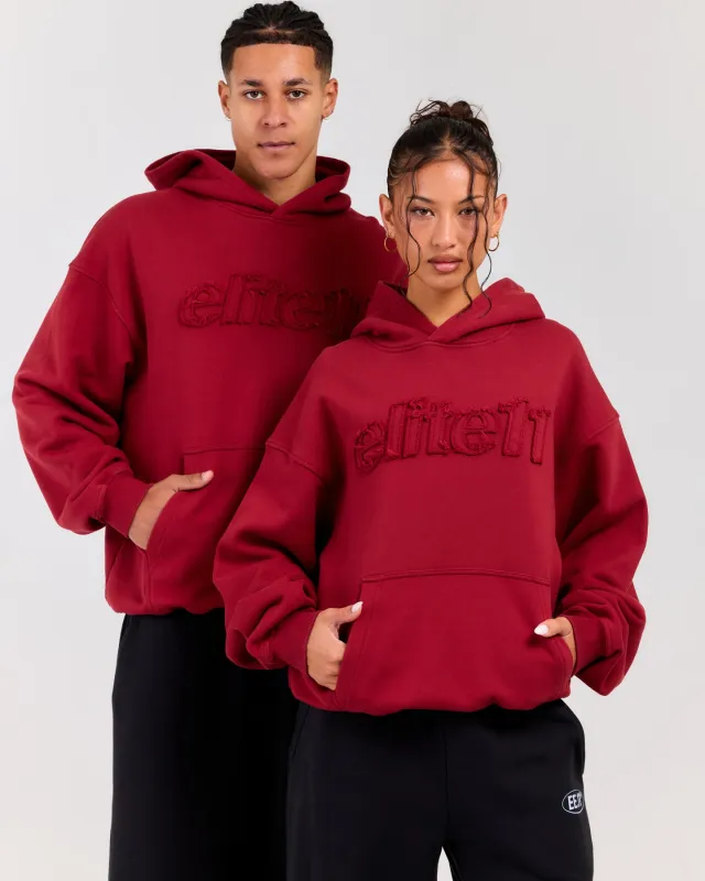 Elite11 Distressed Hoodie - Distressed Red made by Elite Eleven