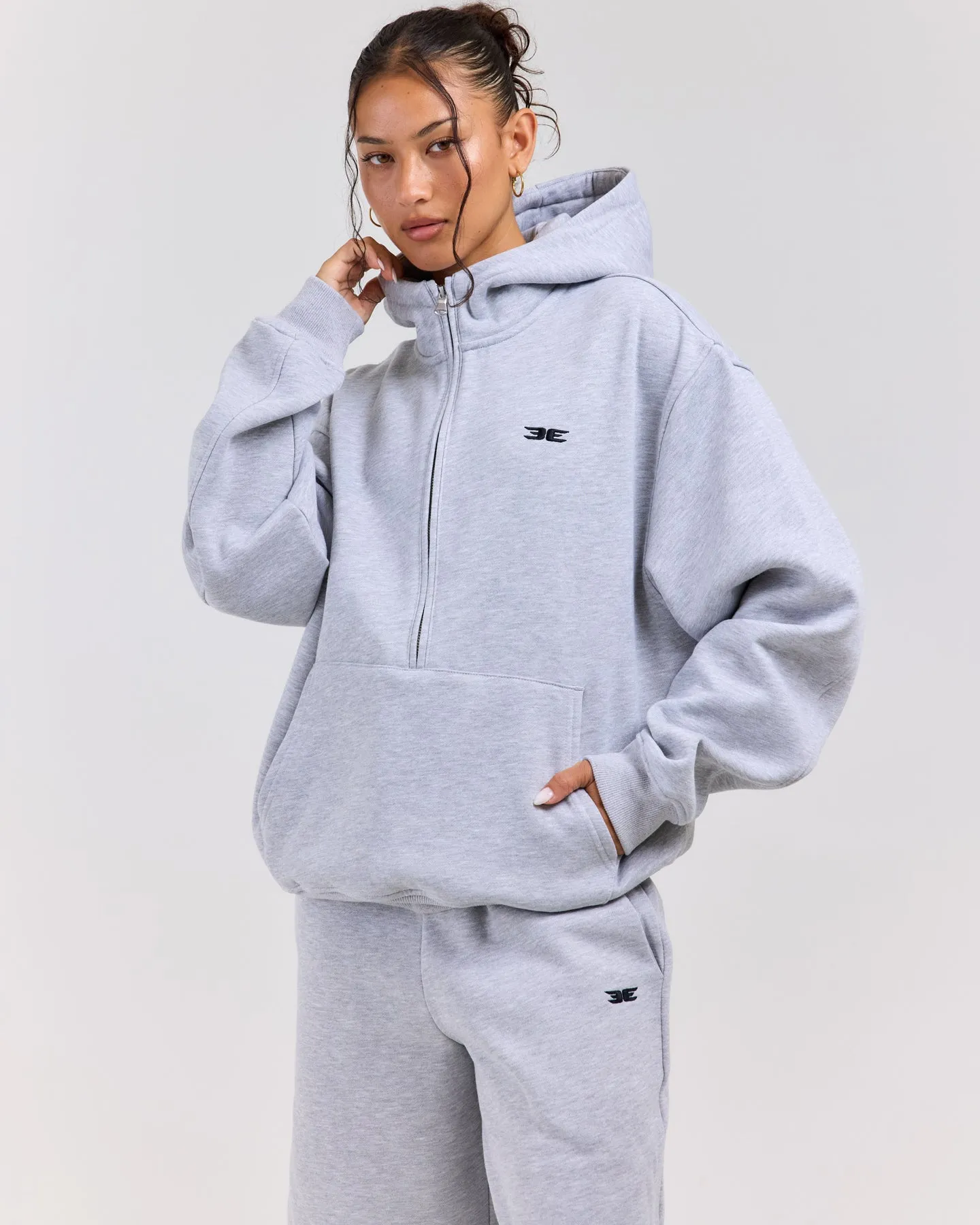 Classic Half Zip Hoodie - Grey sold by Elite Eleven product image thumbnail 3