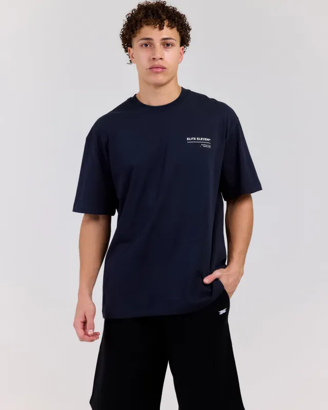 Primary Oversized Tee - Navy made by Elite Eleven