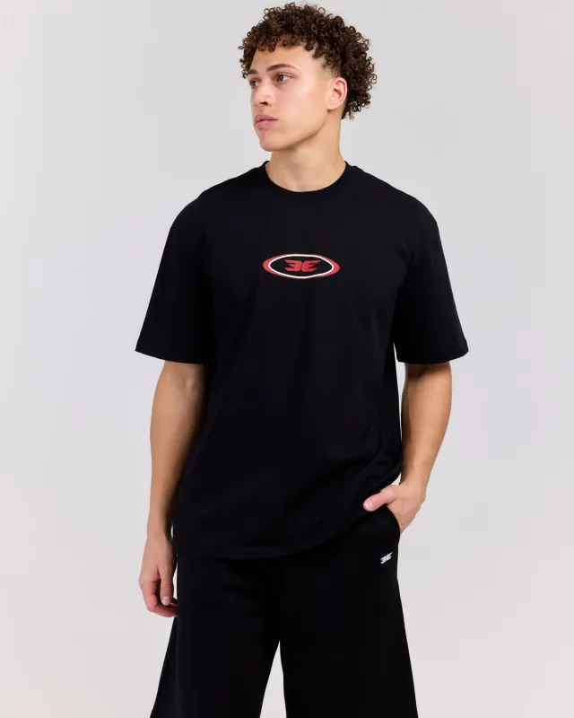 Badge Tee - Black/Red made by Elite Eleven