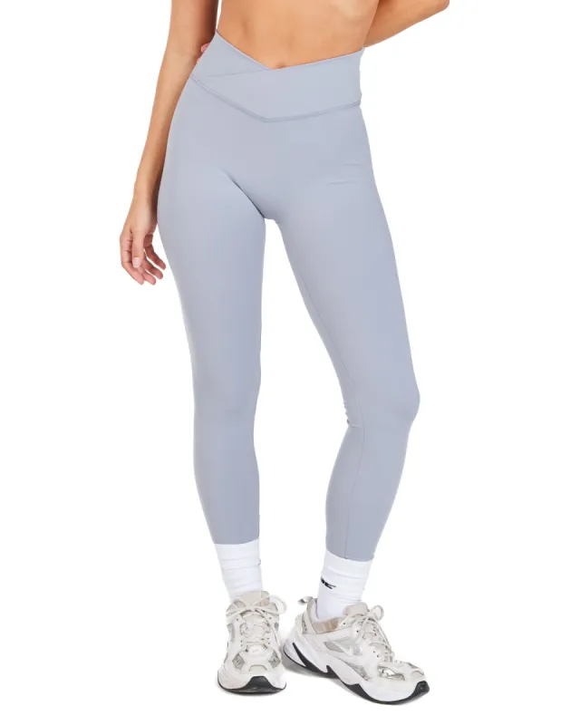 Cross Over Leggings - Steel Grey sold by Elite Eleven