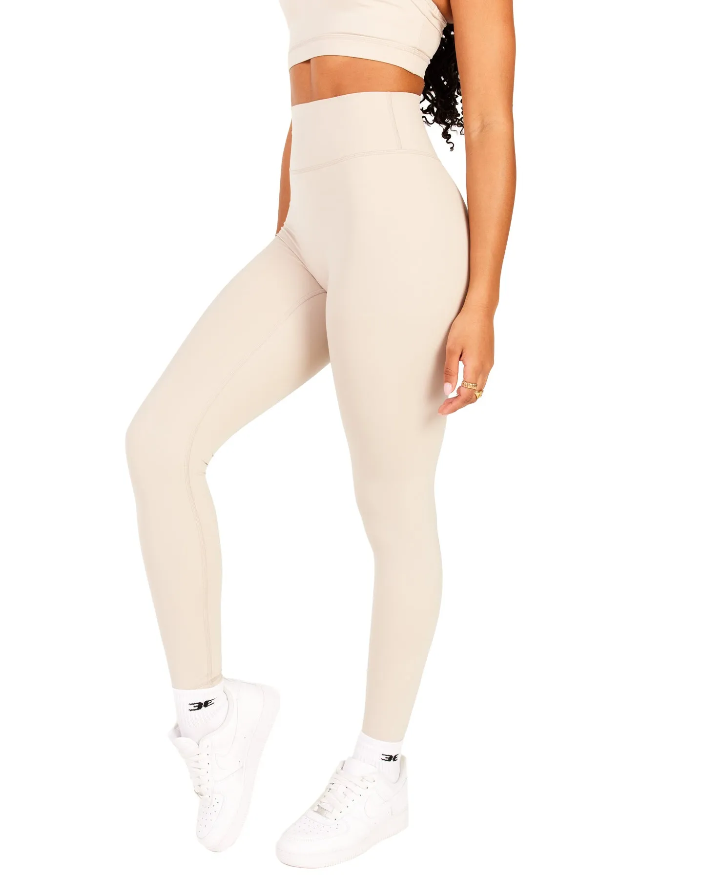 Aura SF Leggings - Oat Latte sold by Elite Eleven product image thumbnail 2