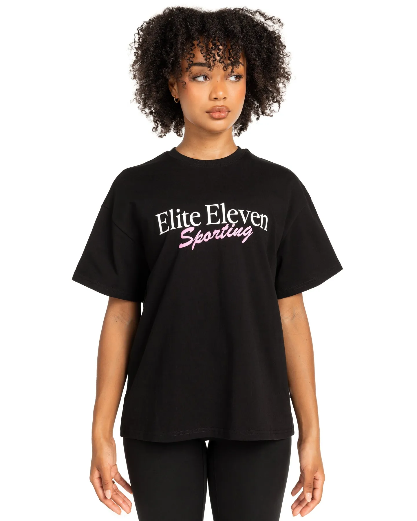 Women's Script Oversized Tee - Black / Pink sold by Elite Eleven product image thumbnail 3