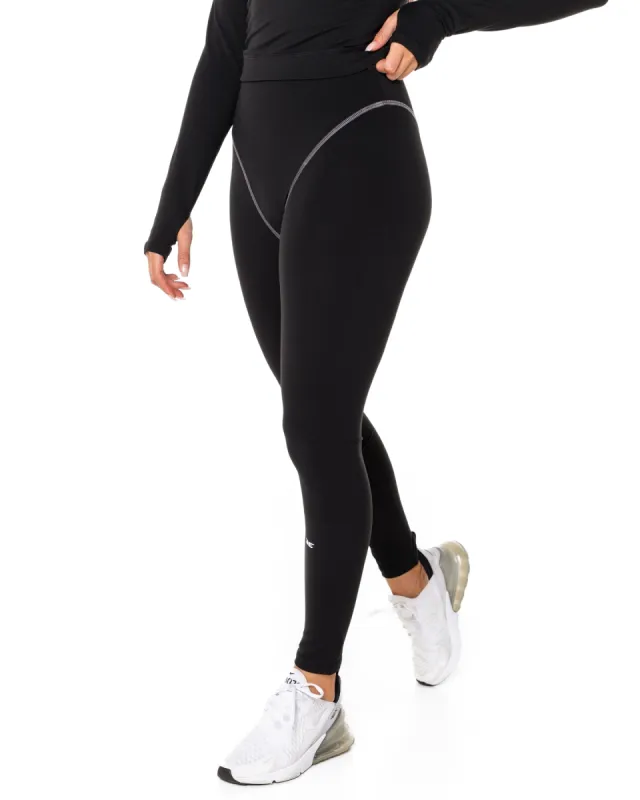 French Cut Leggings - Black/Charcoal sold by Elite Eleven