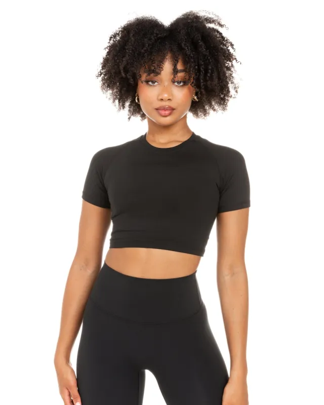Aura Crop Tee - Black sold by Elite Eleven