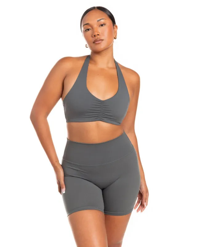 Halter Scrunch Bra - Cloud Grey sold by Elite Eleven