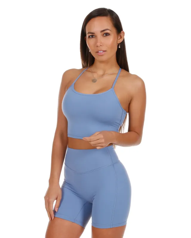 Touch Cropped Tank - Blue sold by Elite Eleven