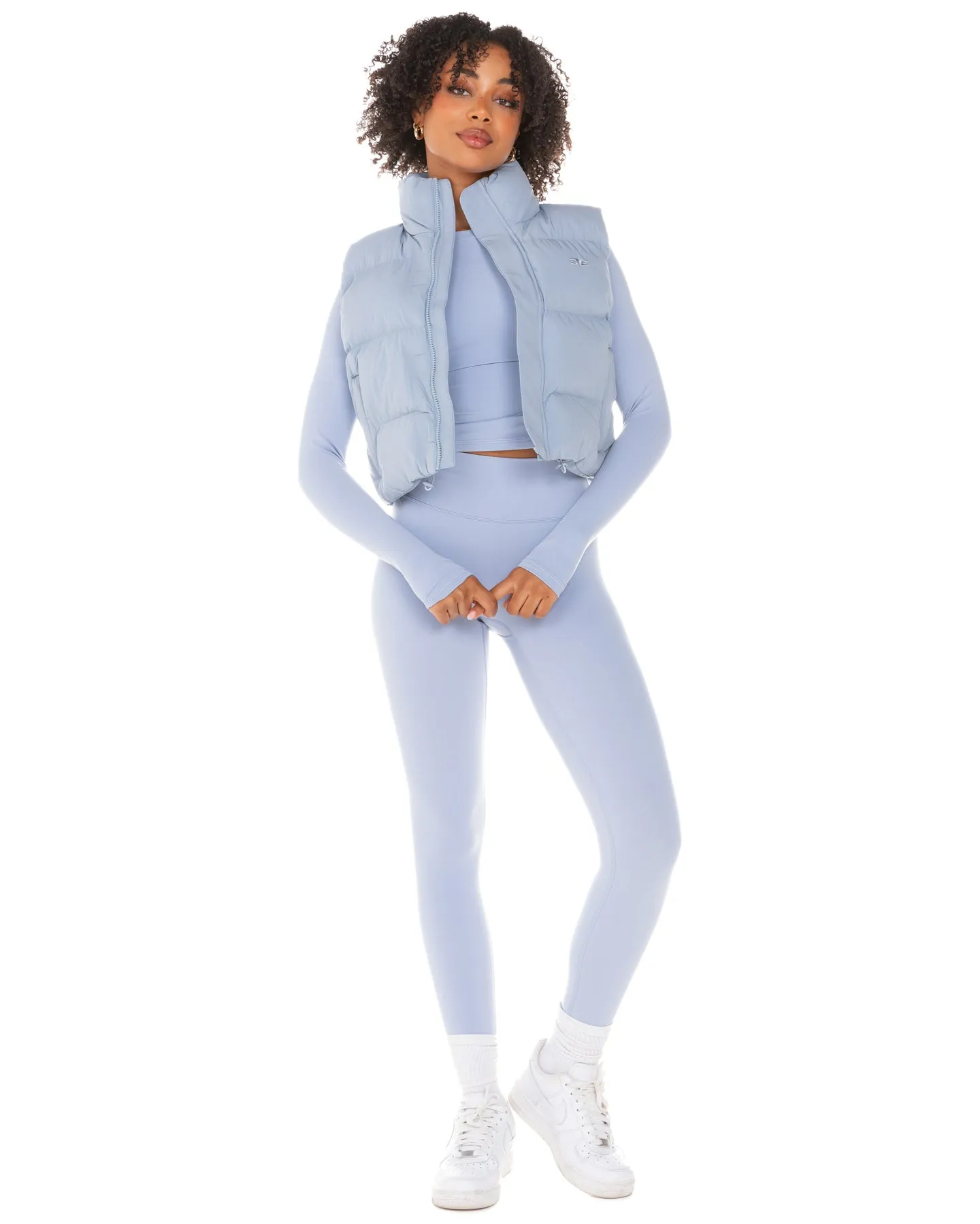 Cropped Puffer Vest - Blue Blizzard sold by Elite Eleven product image thumbnail 2