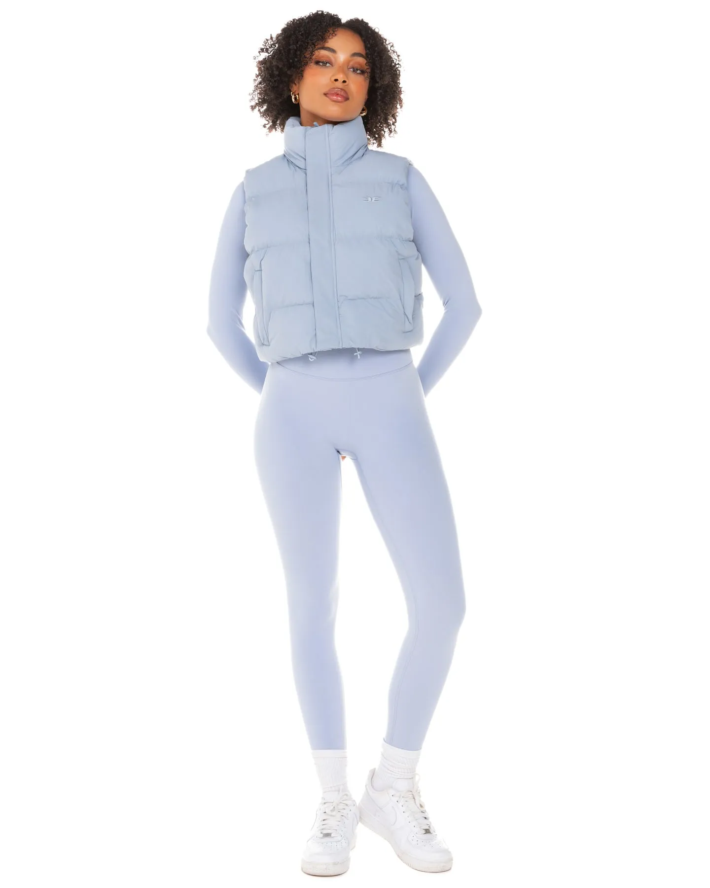 Cropped Puffer Vest - Blue Blizzard sold by Elite Eleven product image thumbnail 4