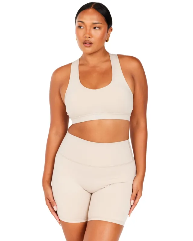 Aura Mesh Bra - Oat Latte sold by Elite Eleven
