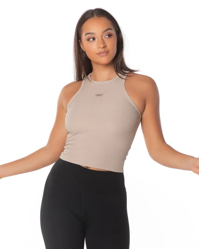 Ribbed Singlet - Beige sold by Elite Eleven