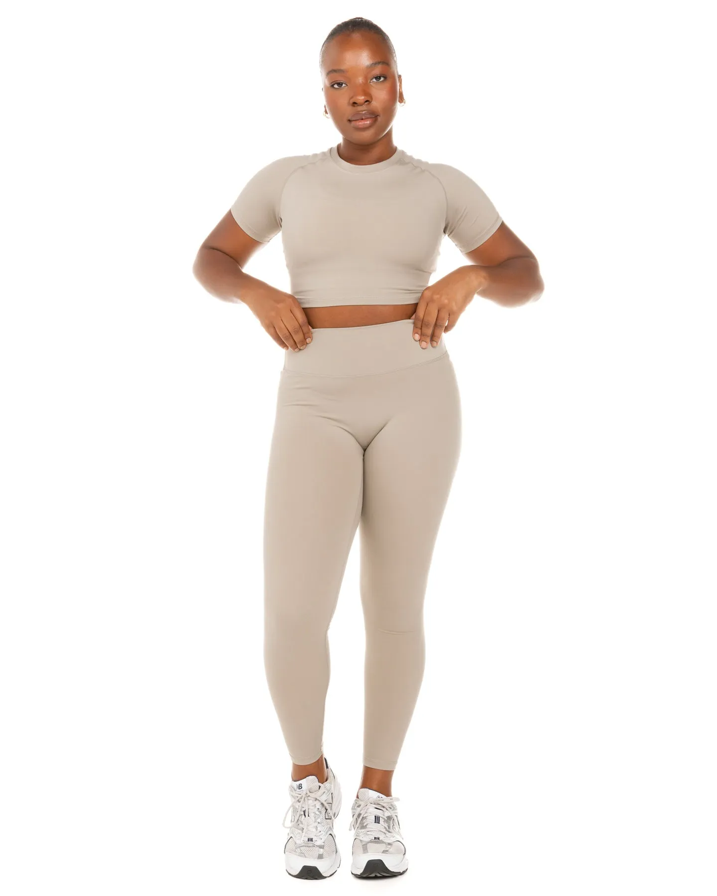 Aura Crop Tee - Vintage Khaki sold by Elite Eleven product image thumbnail 5