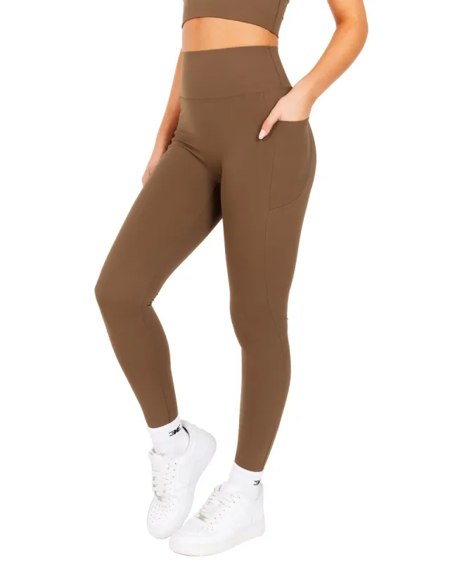 Aura Bonded Ascend Leggings - Cafe Latte sold by Elite Eleven