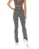 Cross Over Flare Leggings - Cloud Grey sold by Elite Eleven