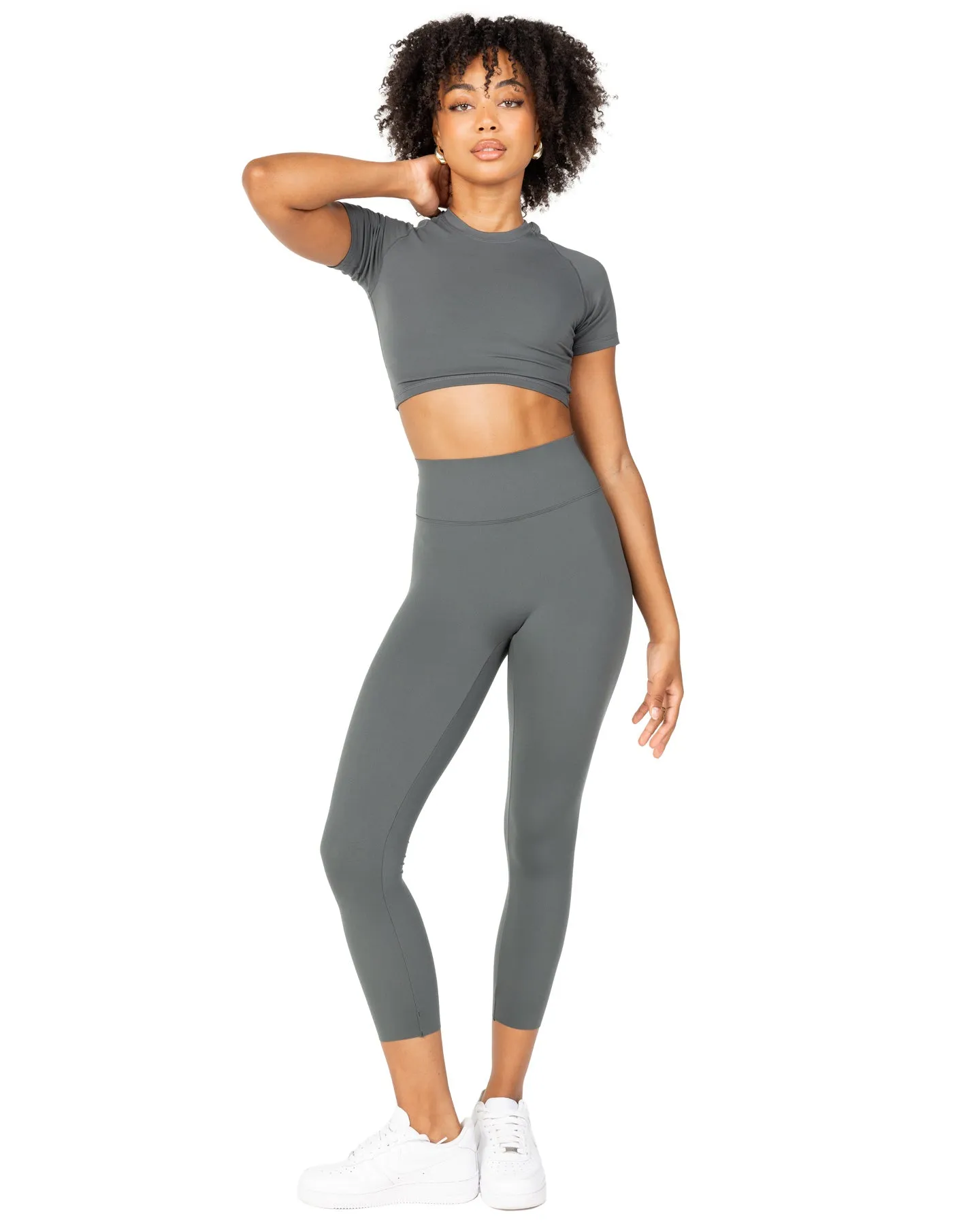 7/8 Aura Bonded Leggings - Cloud Grey sold by Elite Eleven product image thumbnail 4