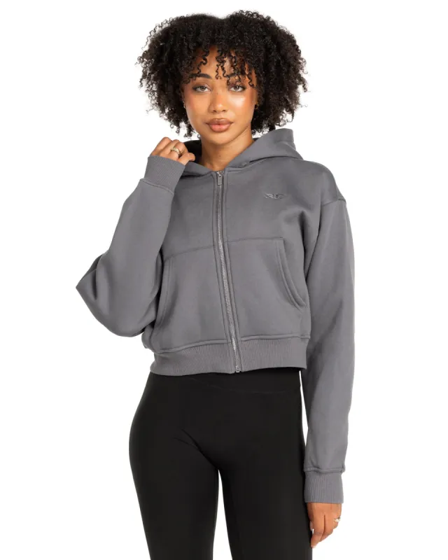 Cropped Classic Zip Through - Cool Slate sold by Elite Eleven