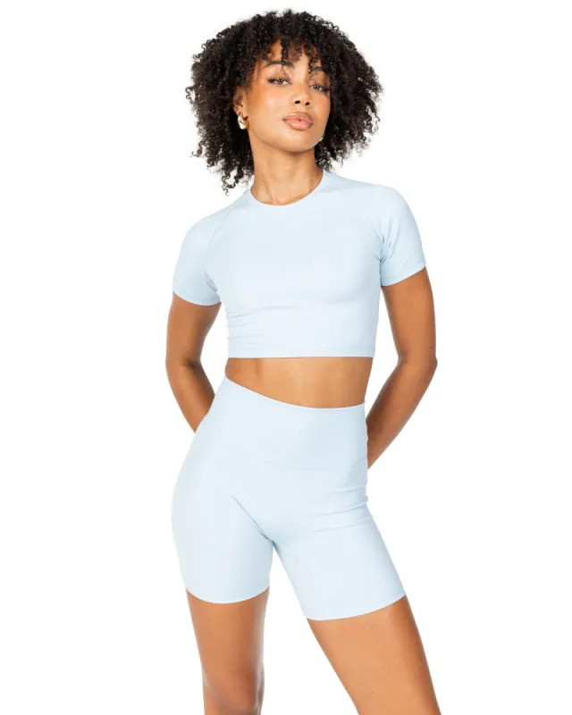 Aura Crop Tee - Sky Blue sold by Elite Eleven