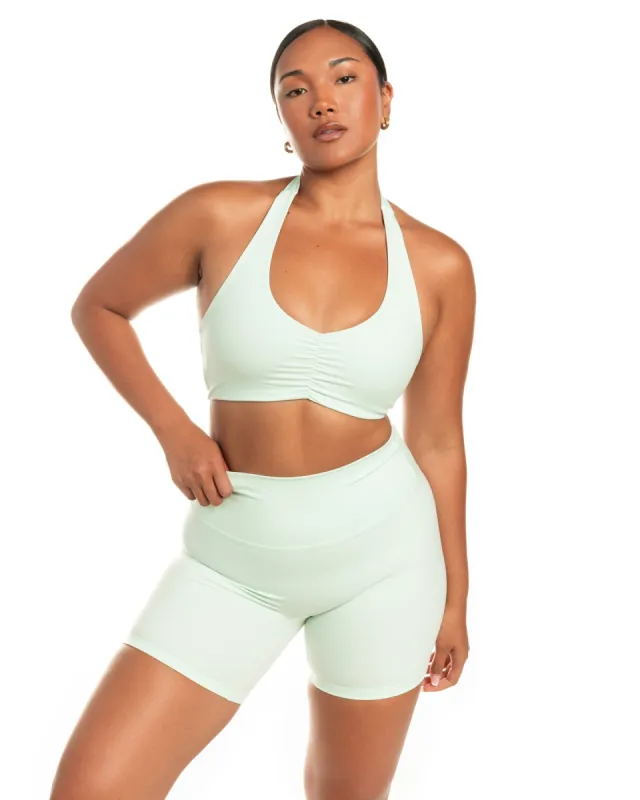 Halter Scrunch Bra - Soft Jade sold by Elite Eleven