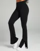 Split Flare Leggings - Black sold by Elite Eleven