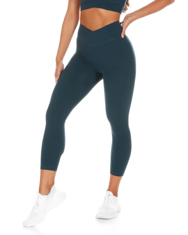 7/8 Cross Over Leggings - Deep Forest sold by Elite Eleven