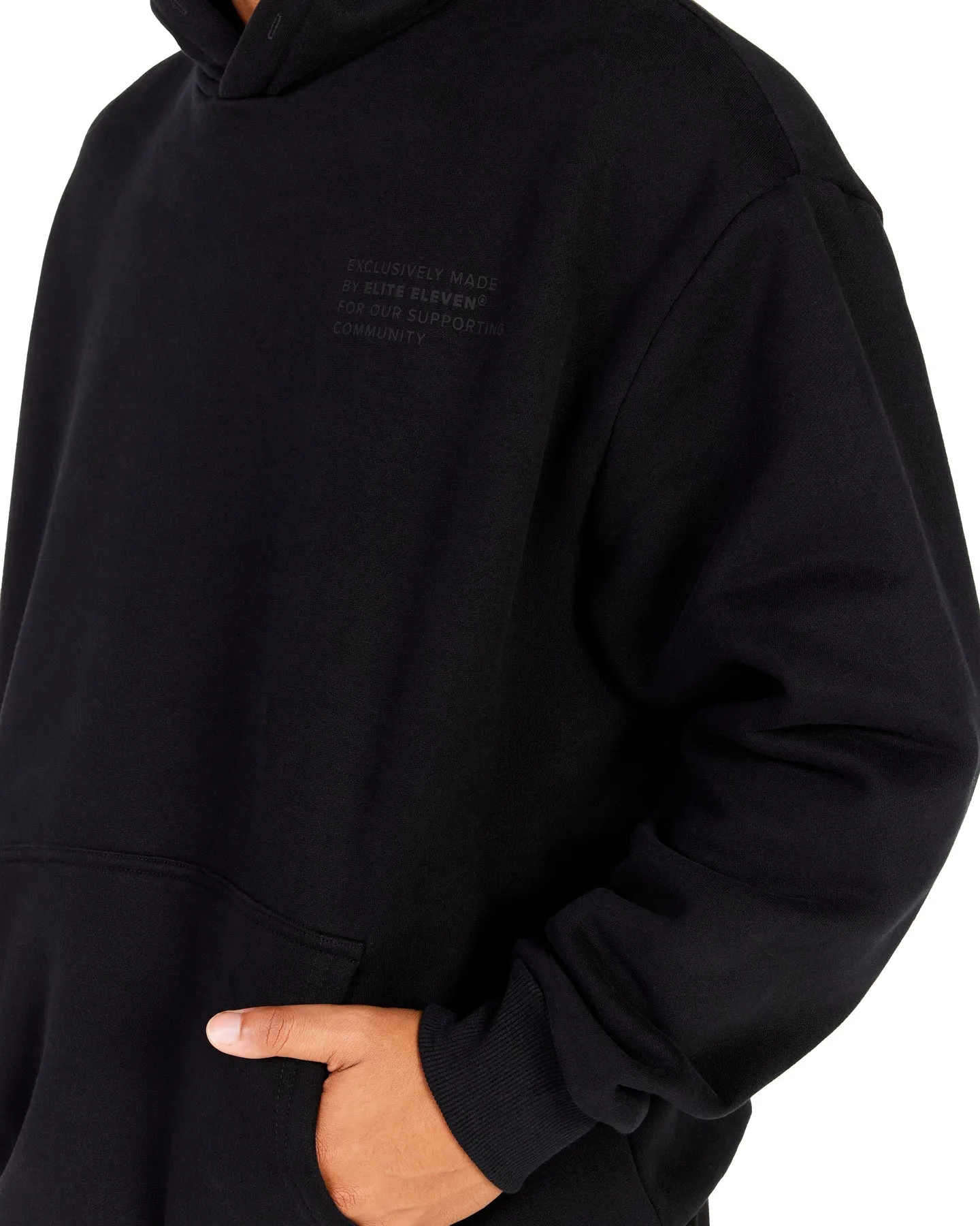Community Hoodie - Black/Black sold by Elite Eleven product image thumbnail 5