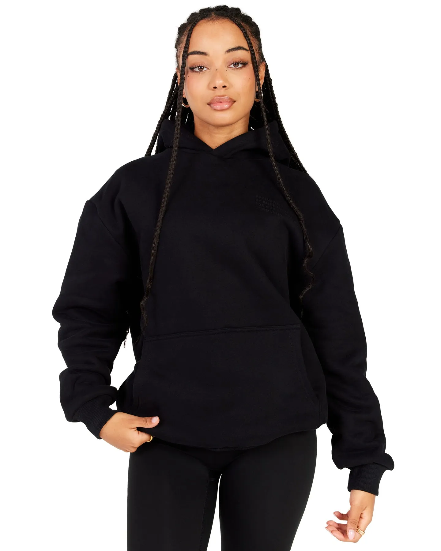 Community Hoodie - Black/Black sold by Elite Eleven product image thumbnail 4