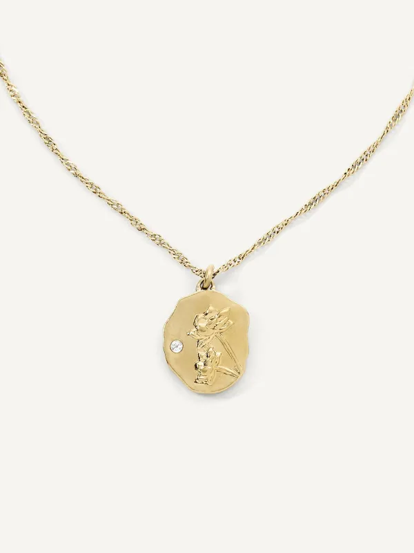 Water Lily Pendant - July made by olive + piper