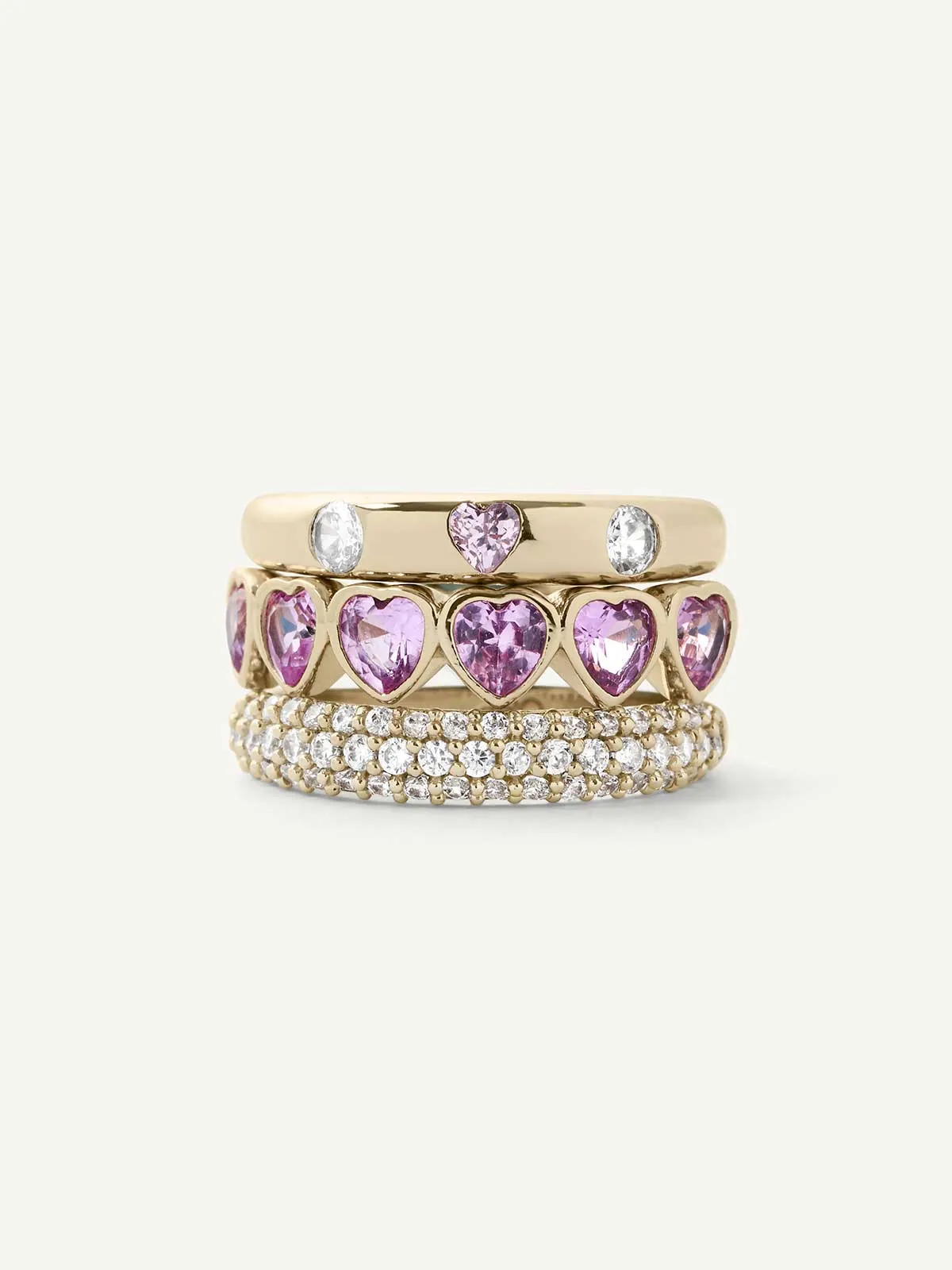 Sweetheart Rings (Set of 3) sold by olive + piper
