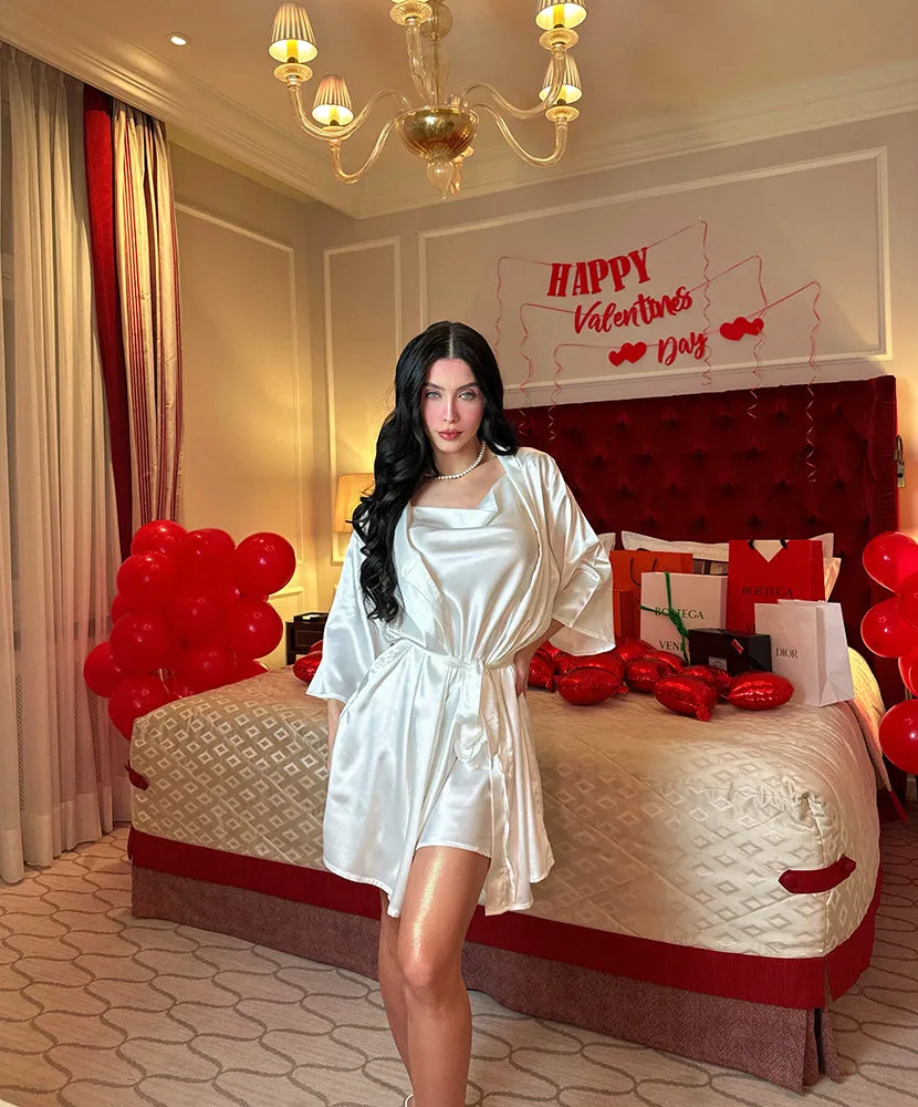 Ekouaer Satin Robe and Cami Dress Set (US Only) sold by Ekouaer product image thumbnail 4