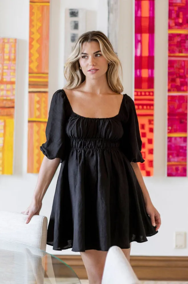 Lala Cinched Long Sleeve Mini Dress sold by Hermoza product image thumbnail 2