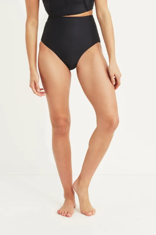 Grace High Waisted Sculpting Two-Piece Bottom in Black - FINAL SALE sold by Hermoza