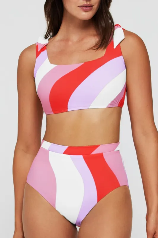 Lauren Square Neck Two-Piece Bikini Top in Pucci sold by Hermoza