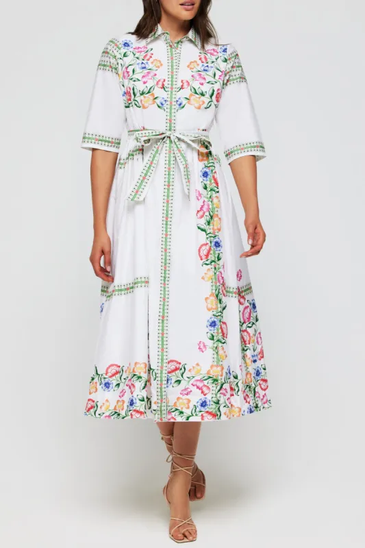 Francesca Collared Belted Maxi Dress sold by Hermoza