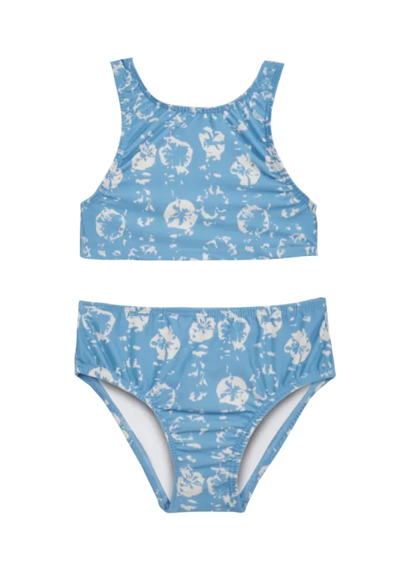 Little Goldie High Neck Two-Piece Swimsuit in Blue Sand Dollar - FINAL SALE sold by Hermoza