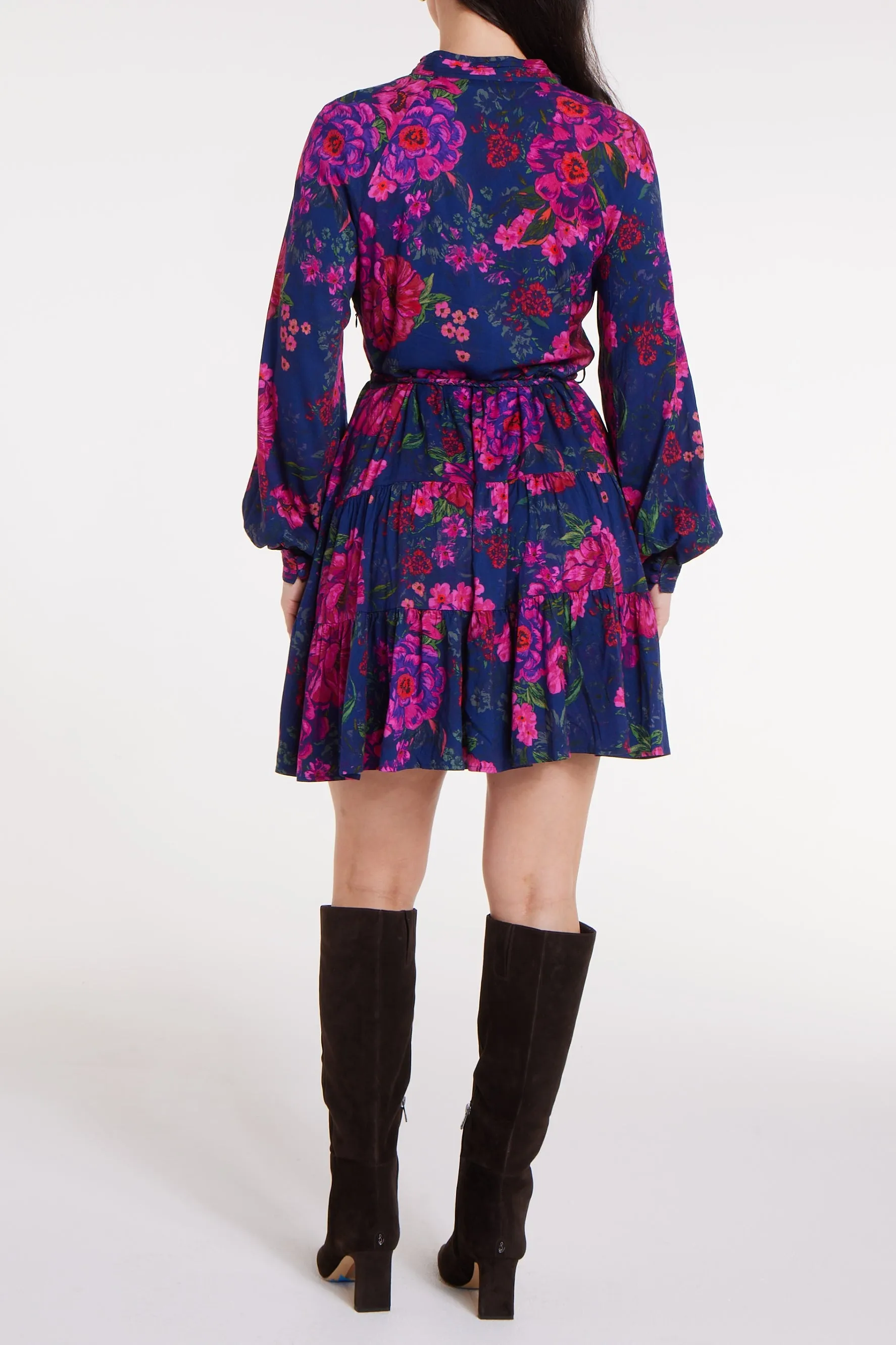 Louisa Belted Tunic Mini Dress in Floral sold by Hermoza product image thumbnail 2