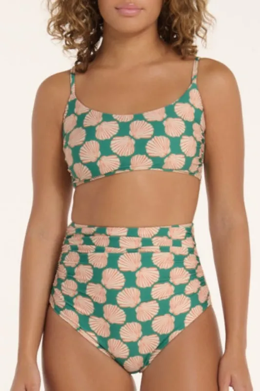 Andrea Scoop Neck Bikini Top in Green sold by Hermoza