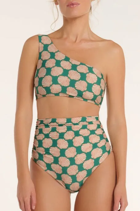 Catalina One-shoulder Bikini Top in Green sold by Hermoza product image thumbnail 2