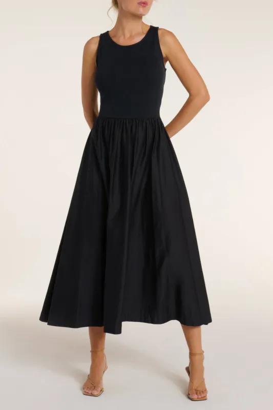 Penelope Sleeveless Maxi Dress in Black Beauty sold by Hermoza